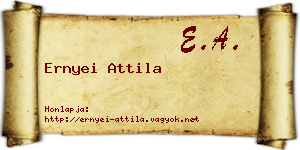Ernyei Attila névjegykártya