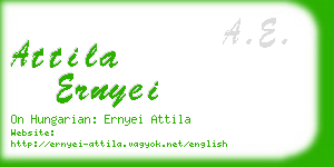 attila ernyei business card